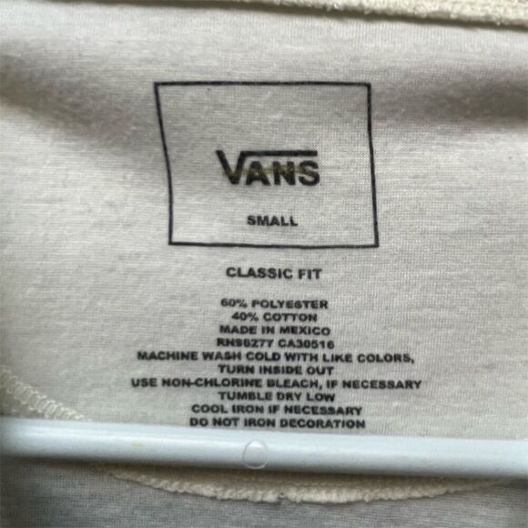 🌟 Vans Women's White Graphic Tee Skate Casual S Short Sleeve Shirt 🌟 - Picture 4 of 4